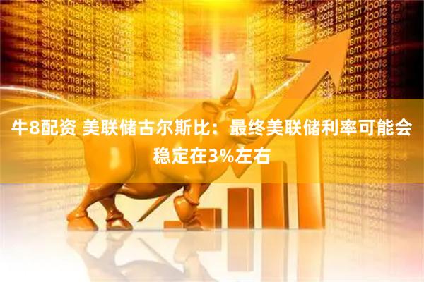 牛8配资 美联储古尔斯比：最终美联储利率可能会稳定在3%左右