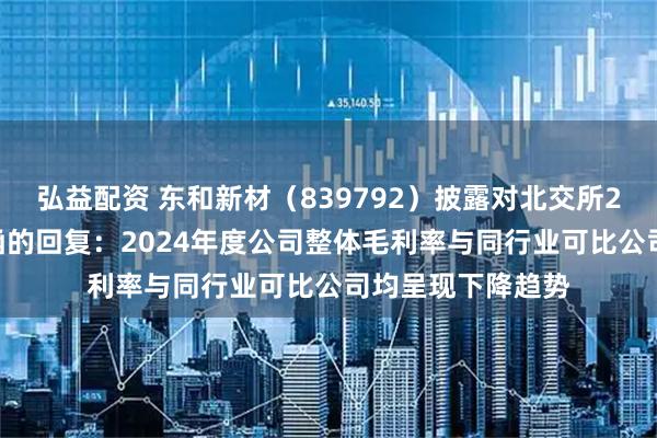 弘益配资 东和新材（839792）披露对北交所2024年年报问询函的回复：2024年度公司整体毛利率与同行业可比公司均呈现下降趋势