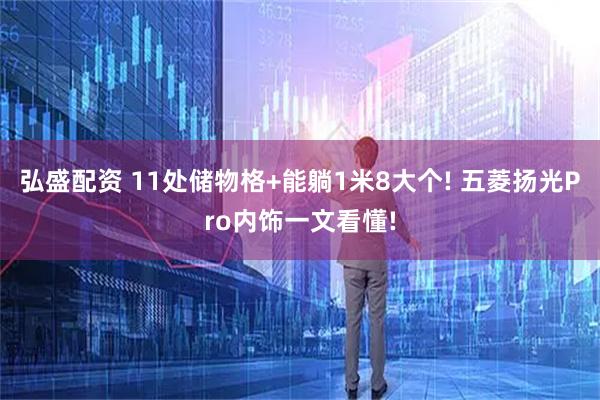 弘盛配资 11处储物格+能躺1米8大个! 五菱扬光Pro内饰一文看懂!